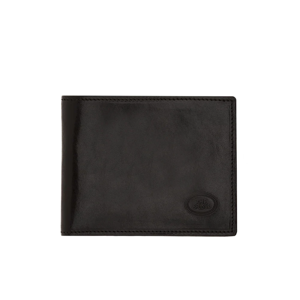 Portafogli The Bridge Story di pelle da uomo con portamonete a zip - 01433901 - Nero - immagine 2