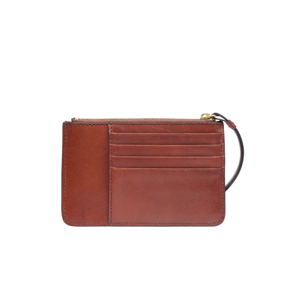 Portafogli The Bridge Lucrezia  in pelle donna piccolo con portamonete - 0180040114 - Marrone/oro - immagine 3
