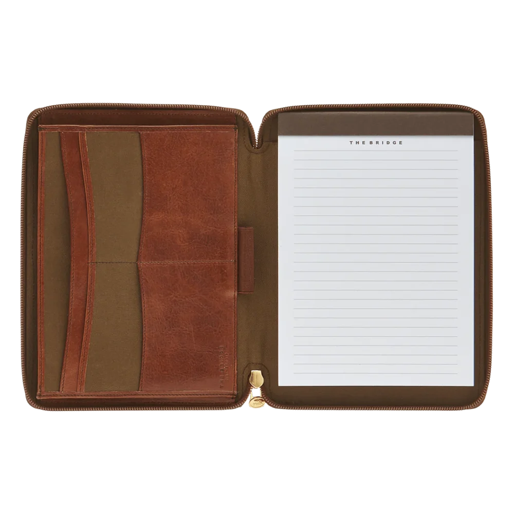 Portablocco The Bridge Story uomo in pelle piccolo - 0190350114 - Marrone/oro - immagine 2