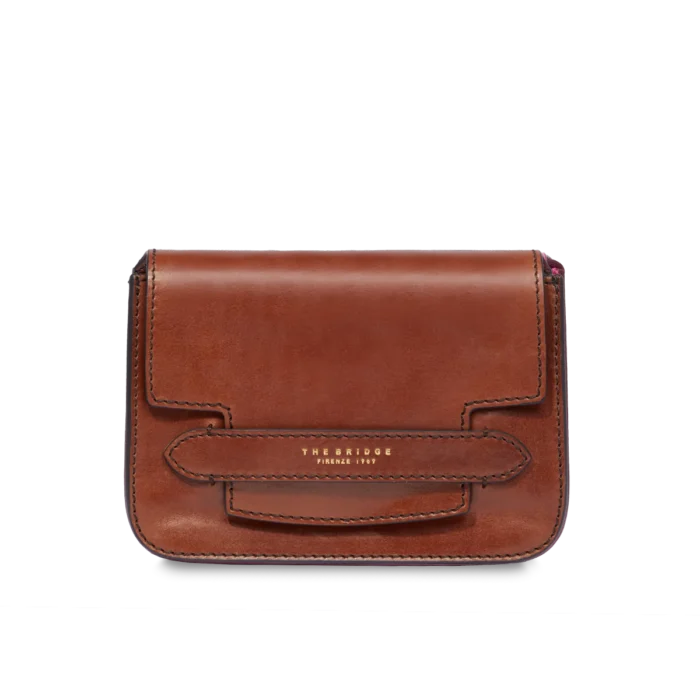 Borsa tracolla The Bridge Lucrezia in pelle - 0419200114 - Marrone/oro