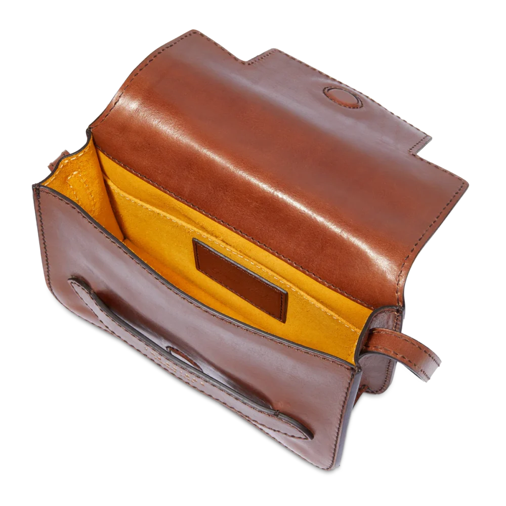 Borsa tracolla The Bridge Lucrezia in pelle - 0419200114 - Marrone/oro - immagine 4