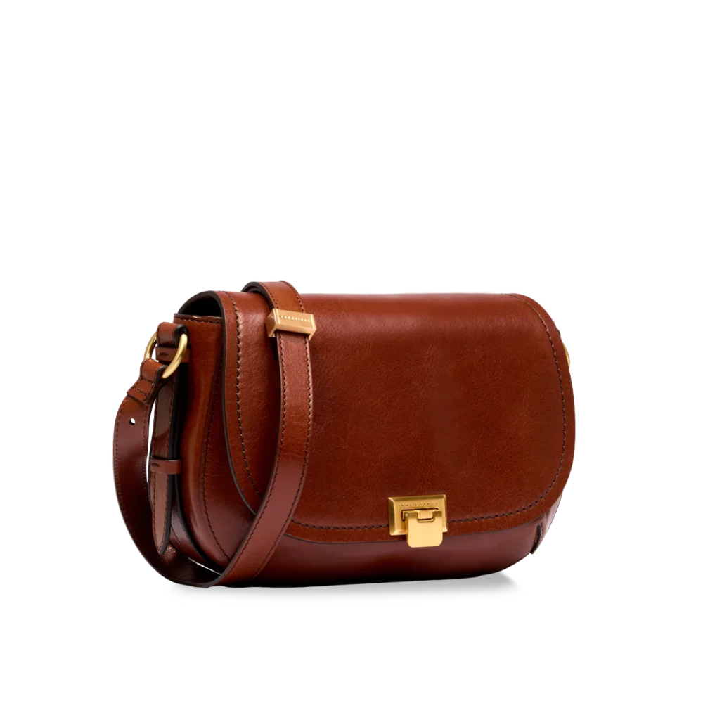 Borsa The Bridge Federica tracolla pelle -0421140114 - Marrone/oro - immagine 2