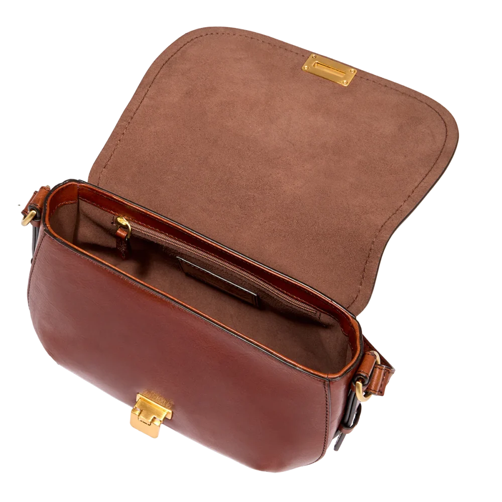 Borsa The Bridge Federica tracolla pelle -0421140114 - Marrone/oro - immagine 4