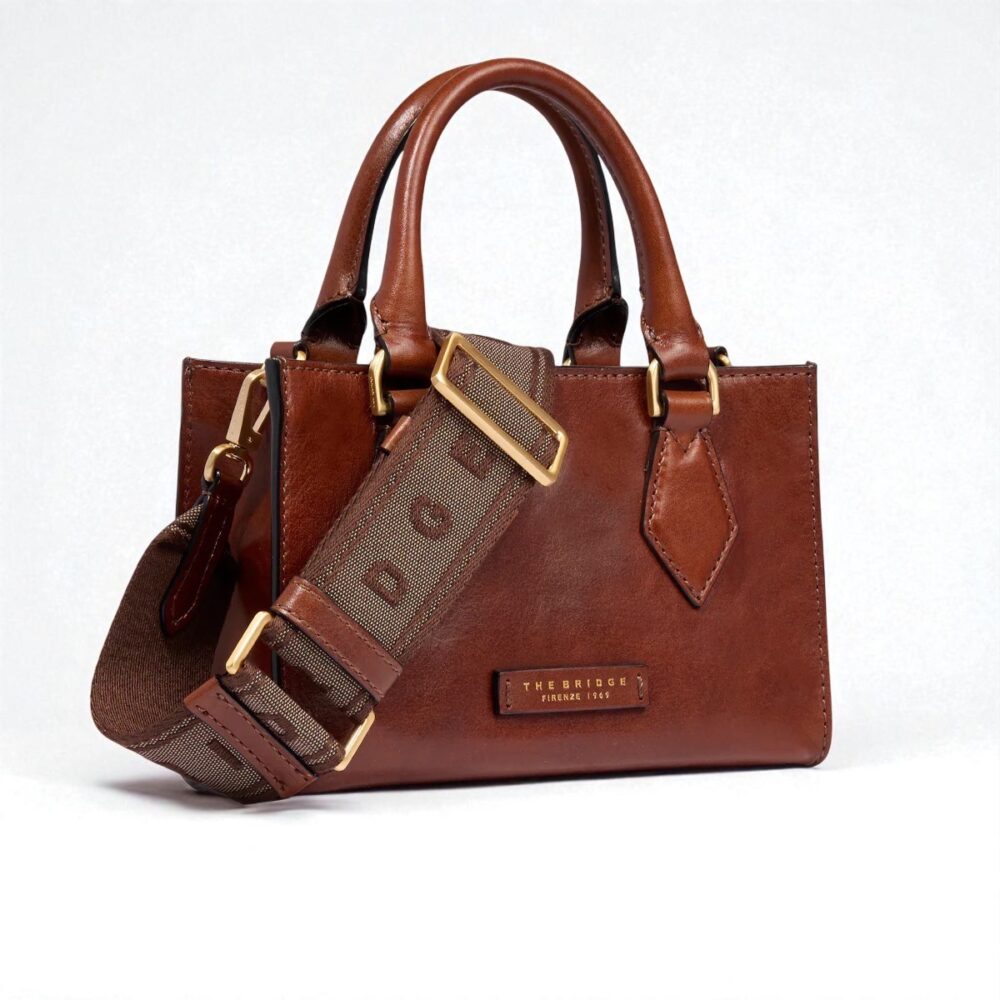 Borsa a mano The Bridge in pelle con tracolla removibile - 041005011 - Marrone