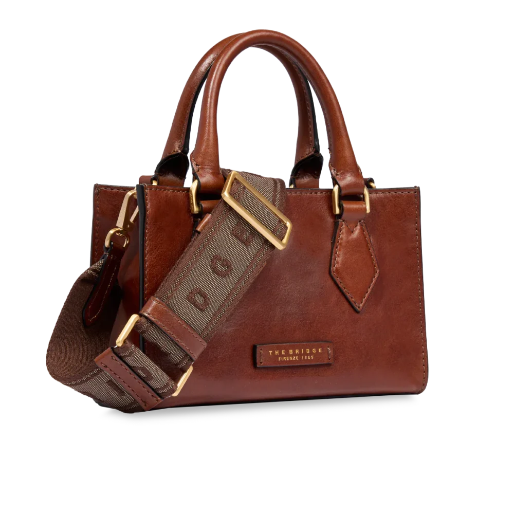 Borsa a mano The Bridge in pelle con tracolla removibile - 041005011 - Marrone - immagine 2