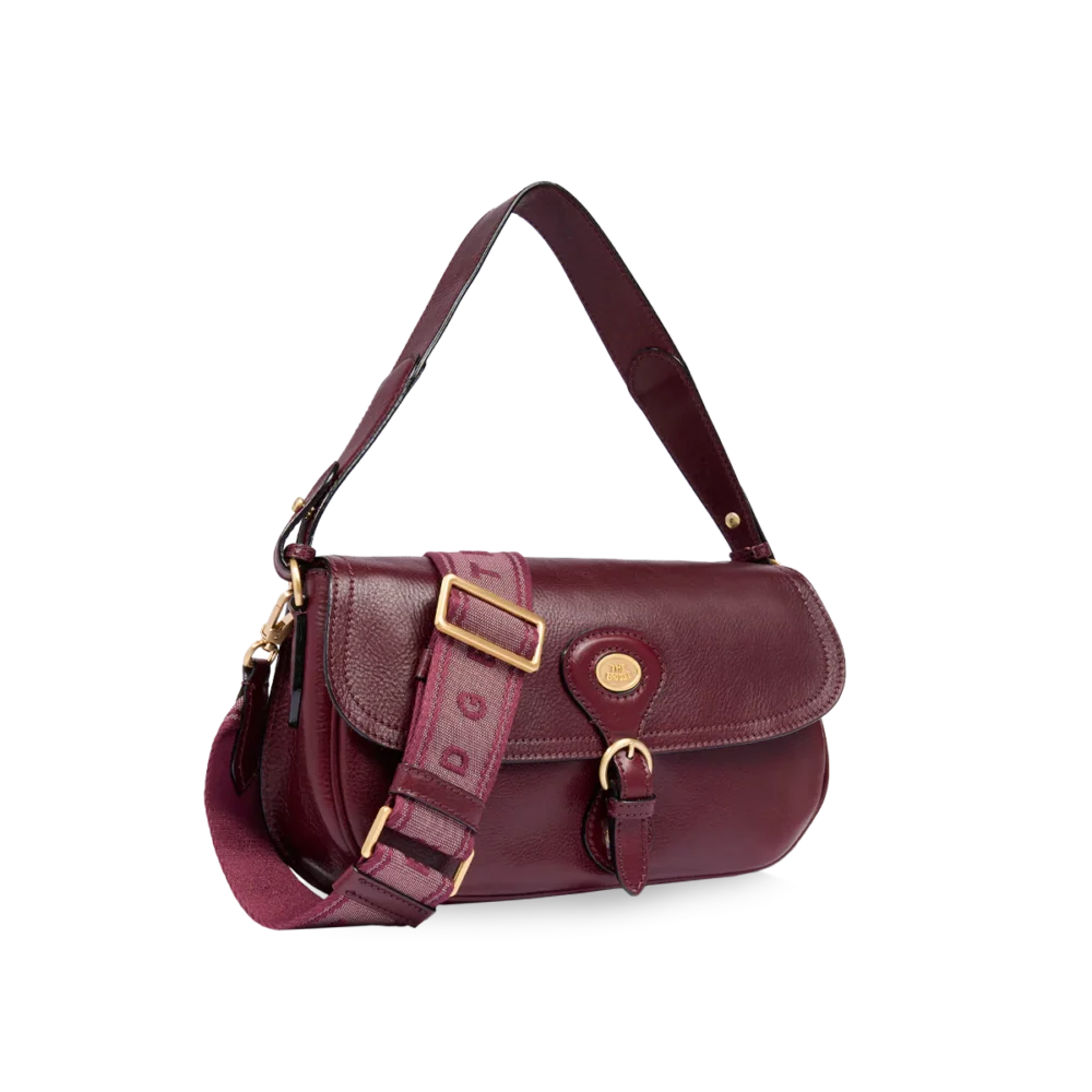 Borsa The Bridge a spalla in pelle grande con patta frontale - 045325D3