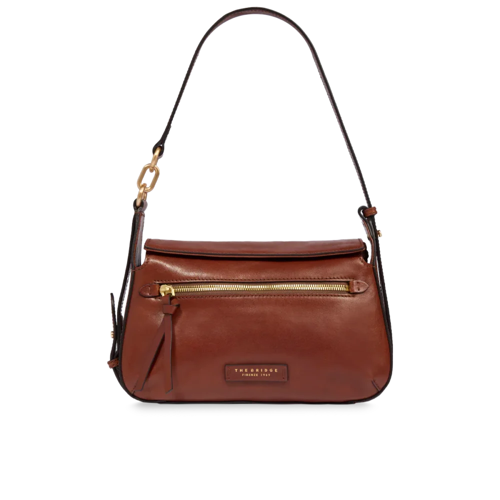 Borsa a tracolla in pelle The Bridge con chiusura e zip frontale - 045715011