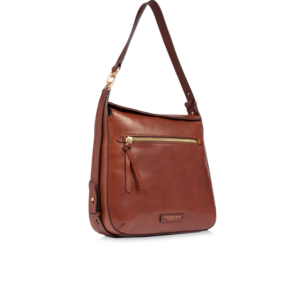 Borsa a spalla The Bridge in pelle con zip frontale - 04572501 - immagine 4