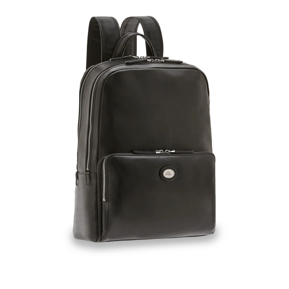 Zaino in pelle The Bridge porta pc uomo due zip - 0648100114