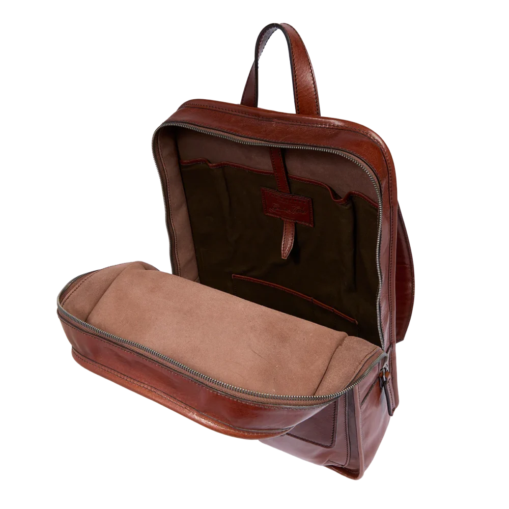 Zaino The Bridge in pelle uomo una zip e tasche frontali - 066105011 - immagine 2