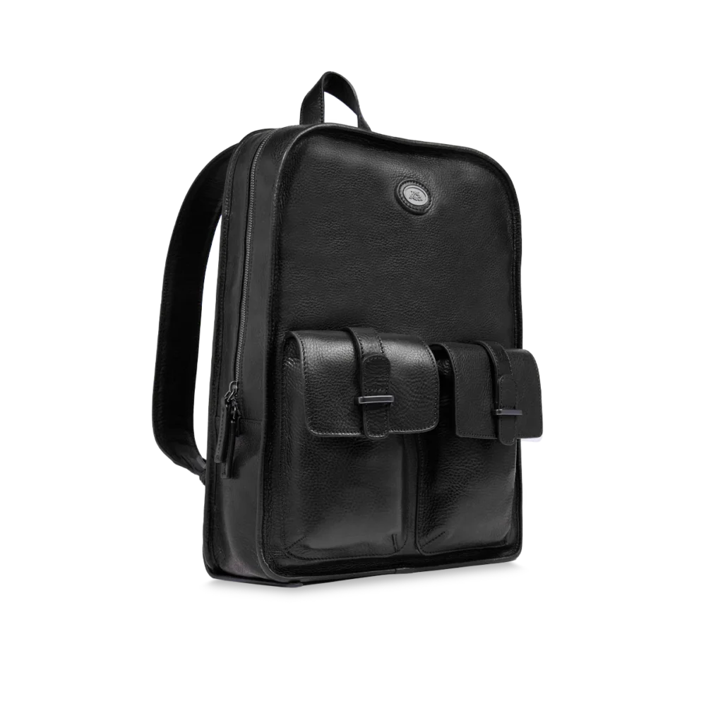 Zaino The Bridge in pelle uomo una zip e tasche frontali - 066105D37R - immagine 3