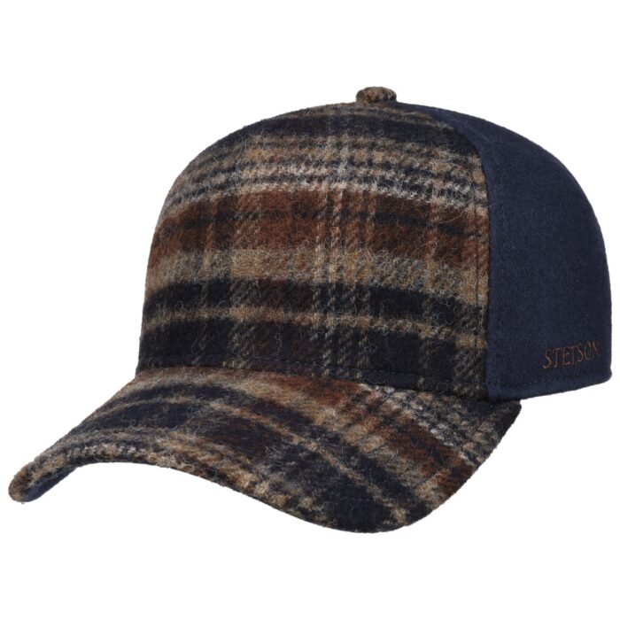 Cappellino Trucker Wool Check - 68116 - Blu