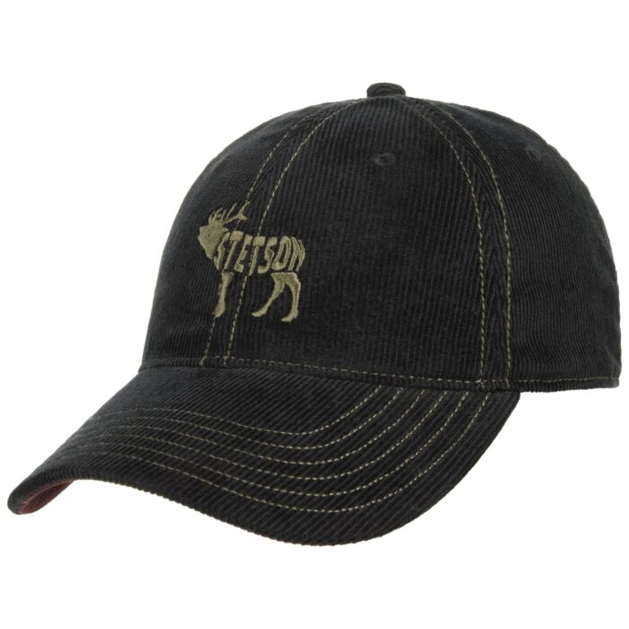 Cappellino Stetson a Coste Embroidered Deer - 69716 - Grigio