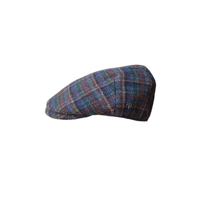 Coppola Panizza, Peaked British in lana - 852 8 - Tartan blu