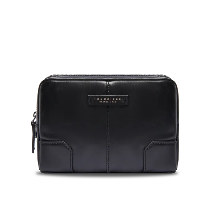 Pochette The Bridge uomo in pelle con zip - 09250601