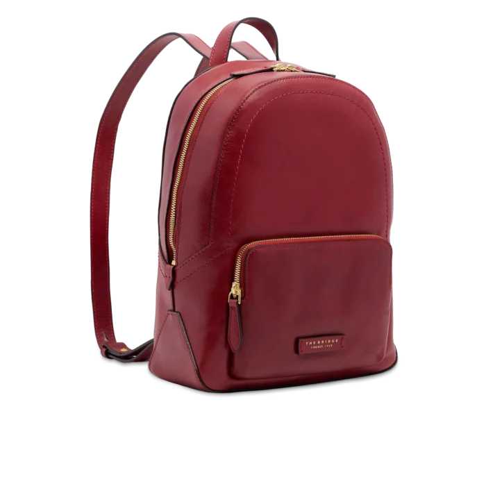 Zaino The Bridge donna in pelle con tasca frontale Larissa - 041746011