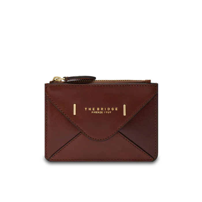Portacarte the bridge in pelle compatto con zip - 0181050130