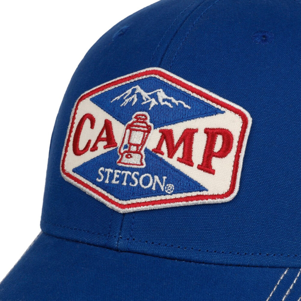 Cappellino Stetson  Camp Logo in Cotone - Taglia Unica - Blu - 64161 - immagine 5