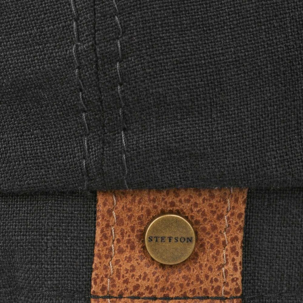 Coppola Stetson Hatteras- newsboy - 100% lino - nero - immagine 4
