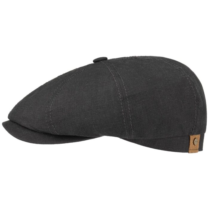 Coppola Stetson Hatteras- newsboy - 100% lino - nero