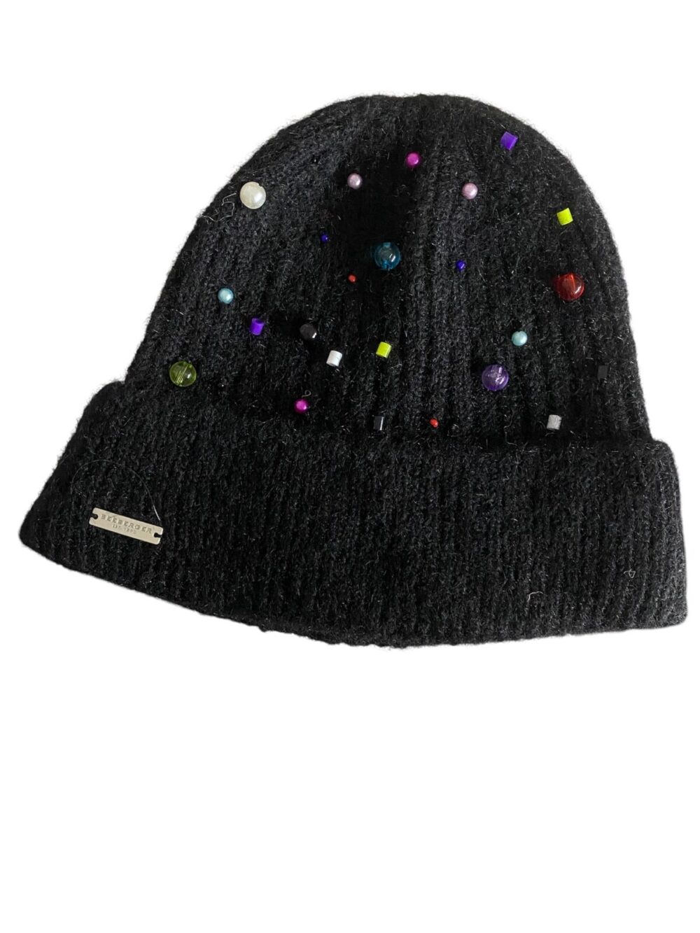 Berretto Beanie in lana Seeberger con strass - 10 Nero - 0191600000