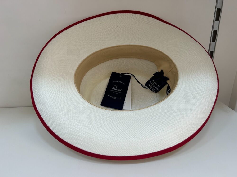 Cappello Panama Panizza Donna Svasato a Campana - Nastro, Fiocco - Bianco - immagine 3