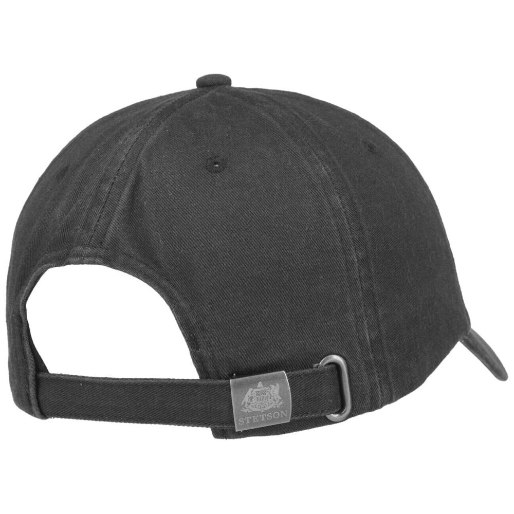 Cappellino Stetson Rector - Protezione UV 40 Regolabile-100% Cotone - 70886 - Nero - immagine 3