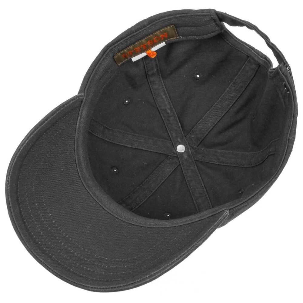 Cappellino Stetson Rector - Protezione UV 40 Regolabile-100% Cotone - 70886 - Nero - immagine 4