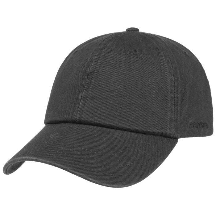 Cappellino Stetson Rector - Protezione UV 40 Regolabile-100% Cotone - 70886 - Nero