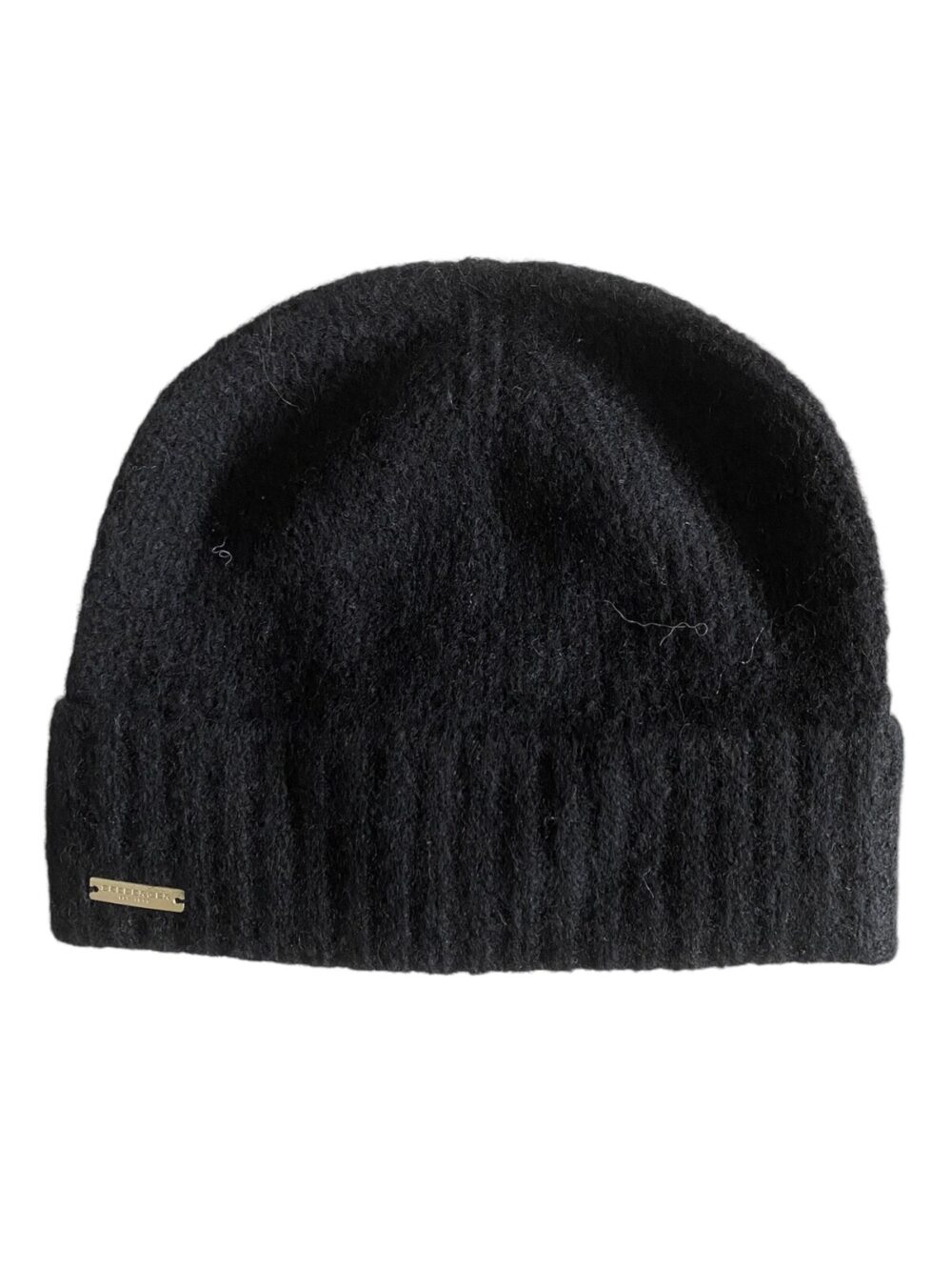 Berretto Beanie in lana Seeberger - 10 Nero - 01957100002