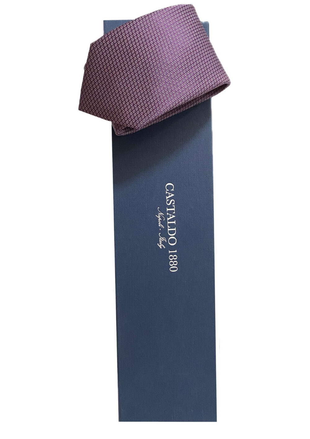 Cravatta a scacchi - Castaldo 1880 - 100% seta - immagine 3