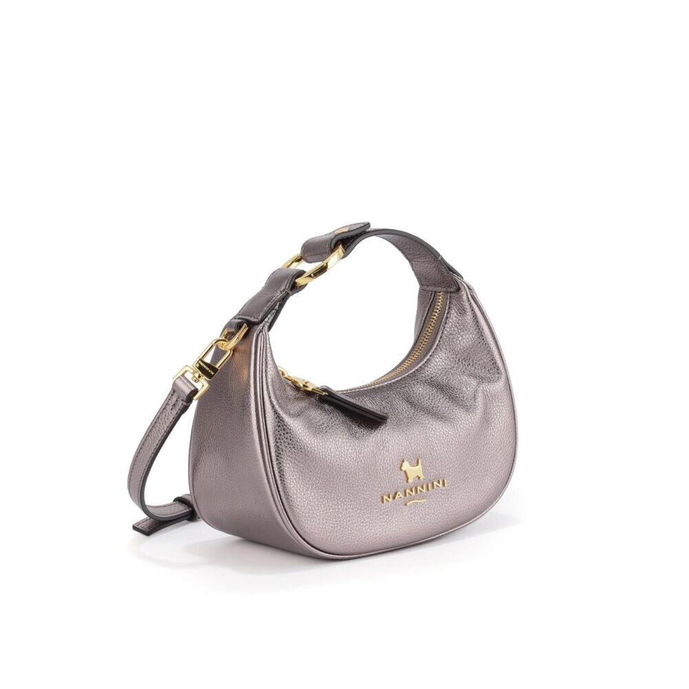 Borsa Nannini Keira - 18408 - Pelle Martellata - Grigio