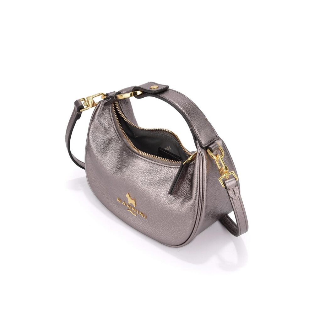 Borsa Nannini Keira - 18408 - Pelle Martellata - Grigio - immagine 3