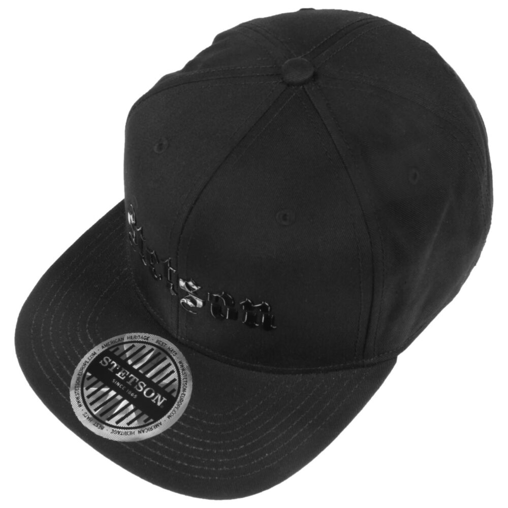 Cappellino Stetson Black Lettering in Cotone - Nero - Regolabile - 57682 - immagine 3
