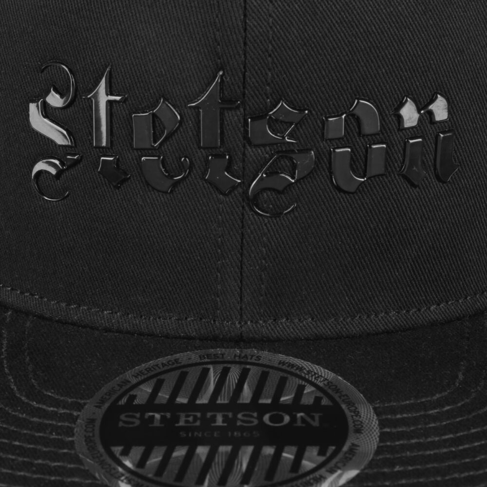 Cappellino Stetson Black Lettering in Cotone - Nero - Regolabile - 57682 - immagine 4