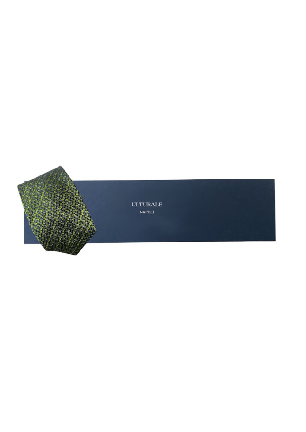 Cravatta ULTURALE tre pieghe - 100% seta - Verde - immagine 3
