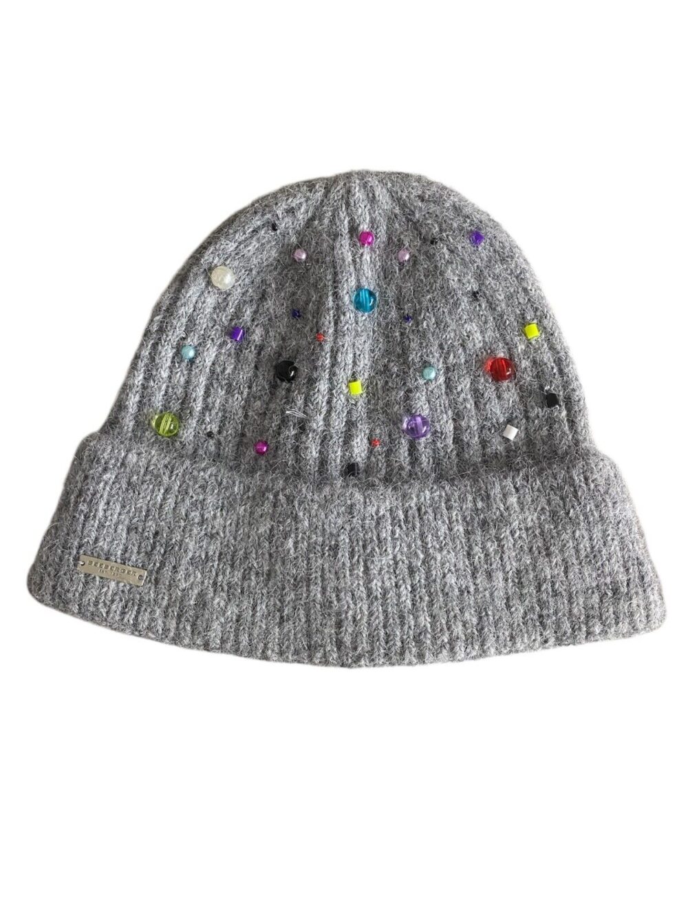 Berretto Beanie in lana Seeberger con strass - 14 Grigio - 0191600000