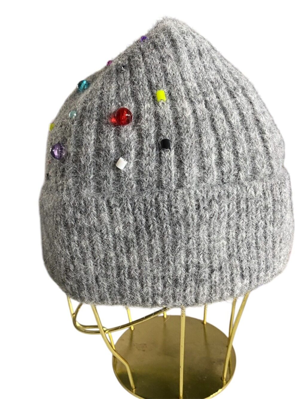 Berretto Beanie in lana Seeberger con strass - 14 Grigio - 0191600000 - immagine 3